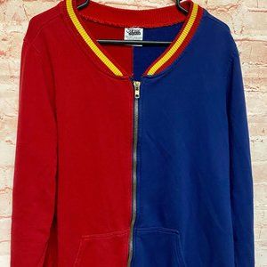Mens Sweater Size L Red and Blue Suicide Squad
